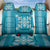 Hawaiian Quilt Block Design Back Car Seat Cover Teal Hawaii Culture Motifs - Polynesian Pride