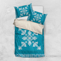 Hawaiian Quilt Block Design Bedding Set Teal Hawaii Culture Motifs LT9 US Twin 172cm x 218cm Teal - Polynesian Pride