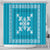 Hawaiian Quilt Block Design Shower Curtain Teal Hawaii Culture Motifs - Polynesian Pride