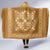 Hawaiian Quilt Pattern Hooded Blanket Gold Hawaii Culture Tropical - Polynesian Pride