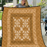 Hawaiian Quilt Pattern Quilt Gold Hawaii Culture Tropical - Polynesian Pride