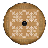 Hawaiian Quilt Pattern Spare Tire Cover Gold Hawaii Culture Tropical - Polynesian Pride