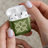 Hawaiian Quilt Pattern AirPods Case Lime Hawaii Culture Tropical - Polynesian Pride