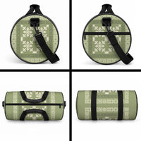 Hawaiian Quilt Pattern Duffle Bag Lime Hawaii Culture Tropical LT9 - Polynesian Pride