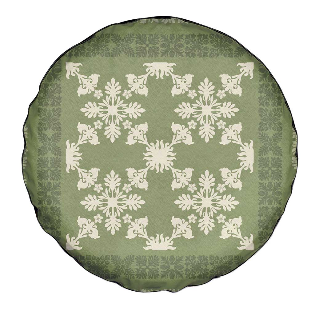 Hawaiian Quilt Pattern Spare Tire Cover Lime Hawaii Culture Tropical - Polynesian Pride
