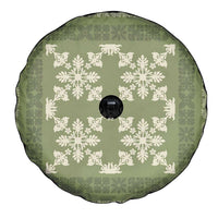 Hawaiian Quilt Pattern Spare Tire Cover Lime Hawaii Culture Tropical - Polynesian Pride