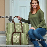 Hawaiian Quilt Pattern Travel Bag Lime Hawaii Culture Tropical - Polynesian Pride