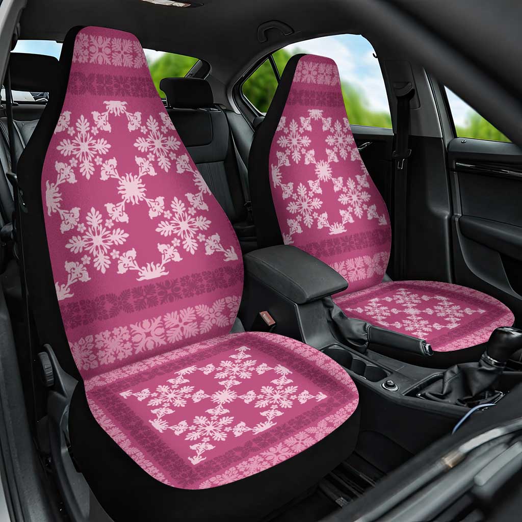 Hawaiian Quilt Pattern Car Seat Cover Pink Hawaii Culture Tropical - Polynesian Pride