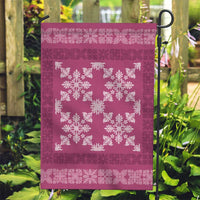 Hawaiian Quilt Pattern Garden Flag Pink Hawaii Culture Tropical - Polynesian Pride