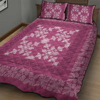 Hawaiian Quilt Pattern Quilt Bed Set Pink Hawaii Culture Tropical - Polynesian Pride
