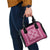 Hawaiian Quilt Pattern Shoulder Handbag Pink Hawaii Culture Tropical - Polynesian Pride