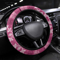 Hawaiian Quilt Pattern Steering Wheel Cover Pink Hawaii Culture Tropical - Polynesian Pride