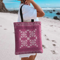 Hawaiian Quilt Pattern Tote Bag Pink Hawaii Culture Tropical - Polynesian Pride