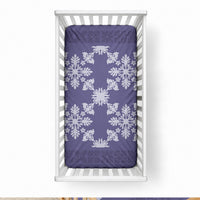 Hawaiian Quilt Pattern Baby Bed Cover Purple Hawaii Culture Tropical LT9 28 × 52 in Purple - Polynesian Pride