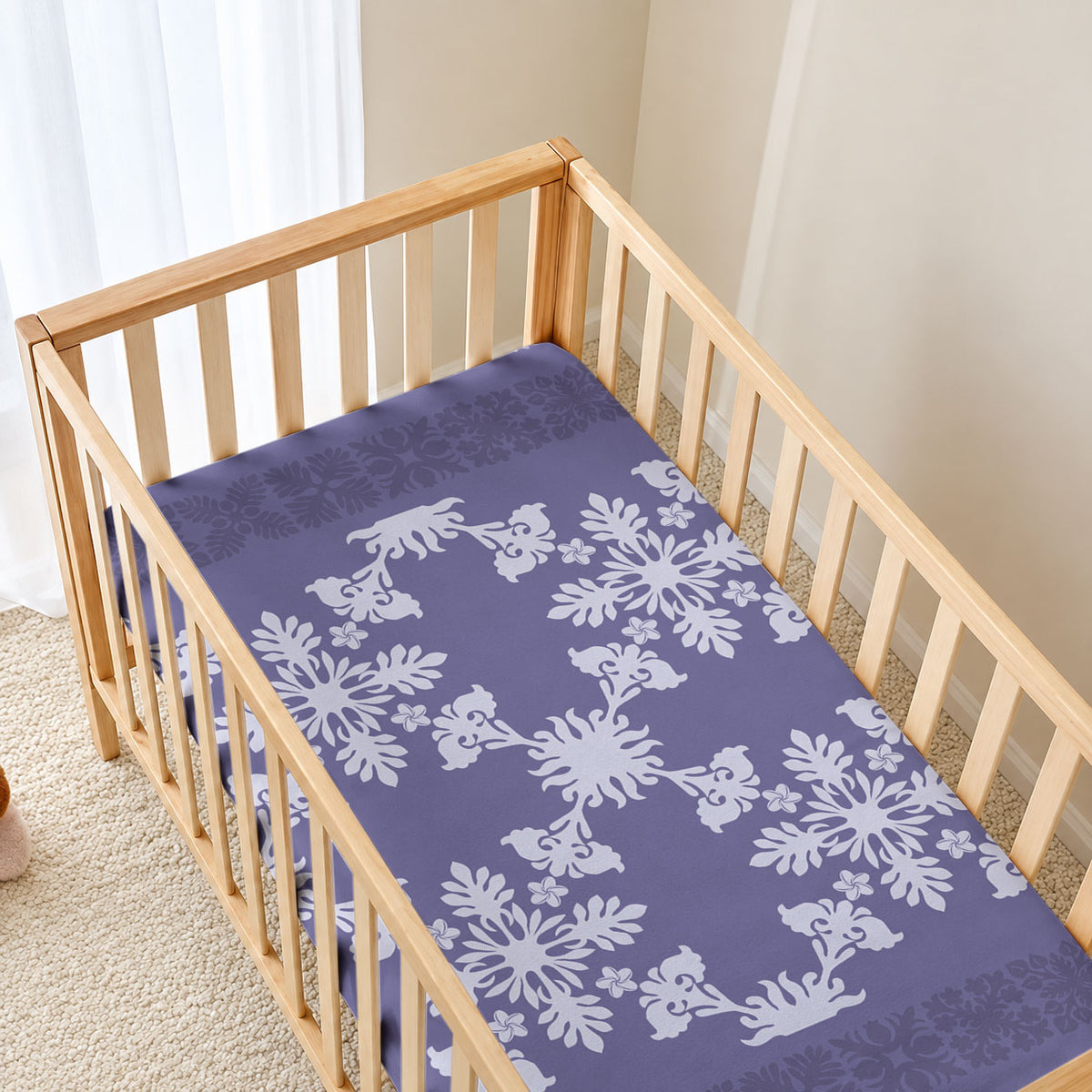 Hawaiian Quilt Pattern Baby Bed Cover Purple Hawaii Culture Tropical LT9 - Polynesian Pride