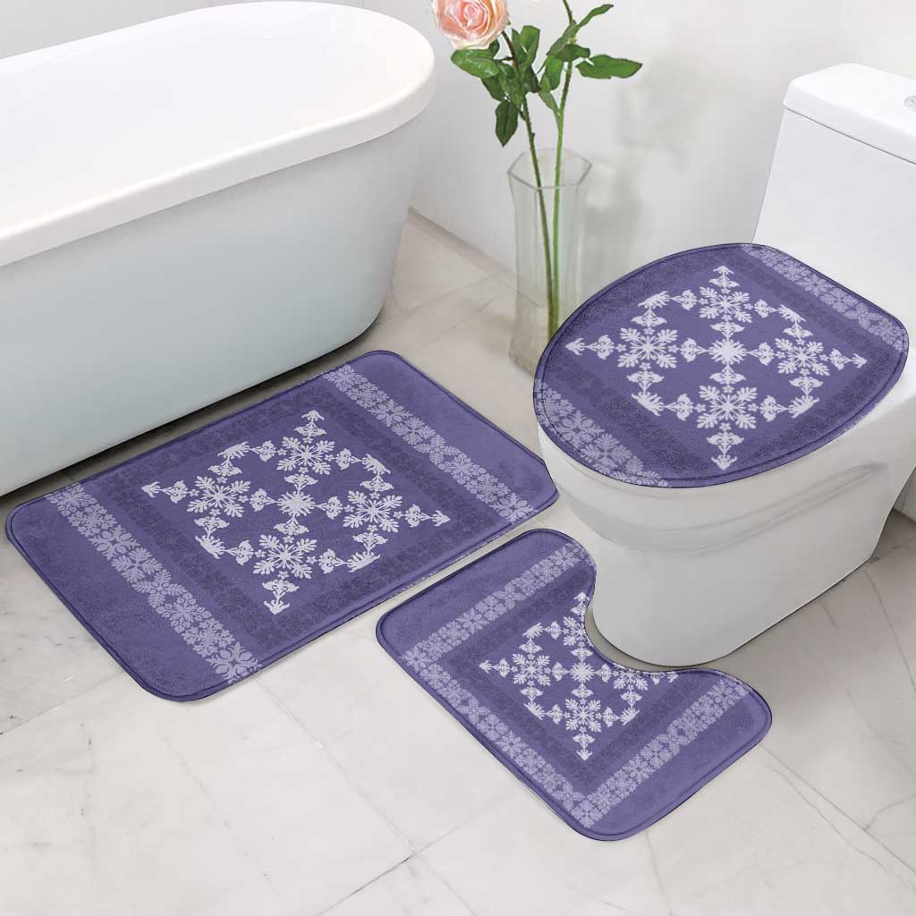Hawaiian Quilt Pattern Bathroom Set Purple Hawaii Culture Tropical - Polynesian Pride