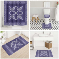 Hawaiian Quilt Pattern Bathroom Set Purple Hawaii Culture Tropical - Polynesian Pride
