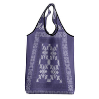 Hawaiian Quilt Pattern Grocery Bag Purple Hawaii Culture Tropical - Polynesian Pride