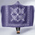 Hawaiian Quilt Pattern Hooded Blanket Purple Hawaii Culture Tropical - Polynesian Pride