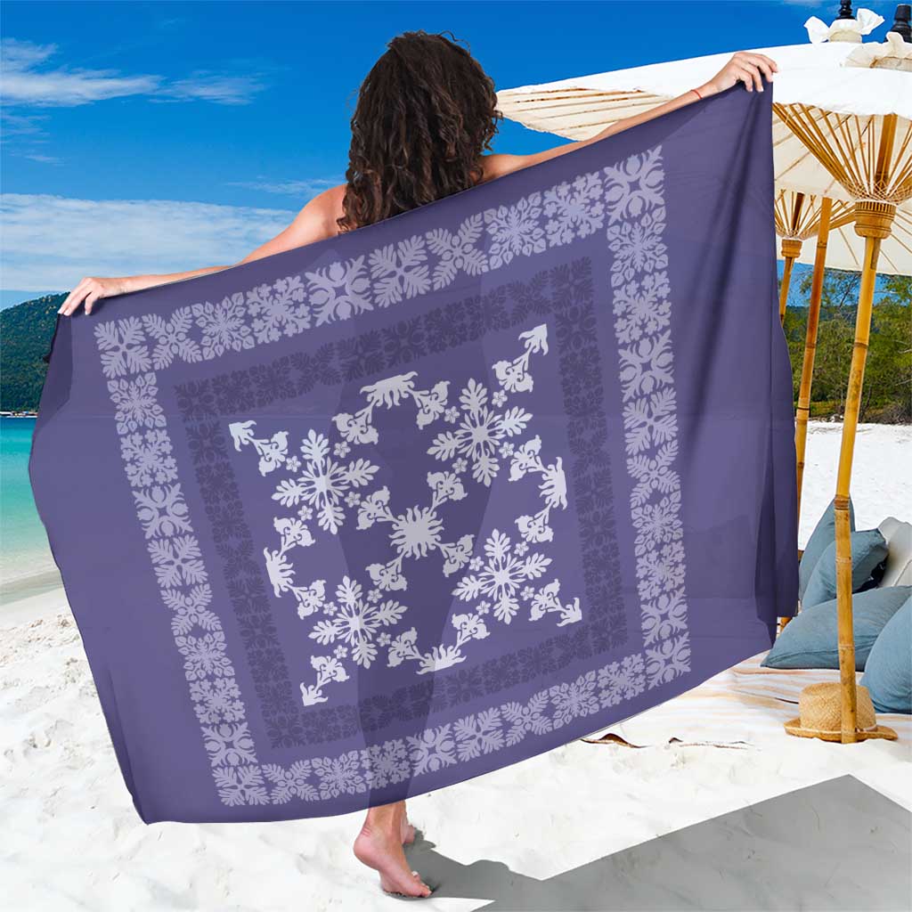 Hawaiian Quilt Pattern Sarong Purple Hawaii Culture Tropical - Polynesian Pride