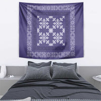 Hawaiian Quilt Pattern Tapestry Purple Hawaii Culture Tropical - Polynesian Pride
