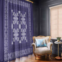 Hawaiian Quilt Pattern Window Curtain Purple Hawaii Culture Tropical - Polynesian Pride