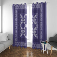Hawaiian Quilt Pattern Window Curtain Purple Hawaii Culture Tropical - Polynesian Pride