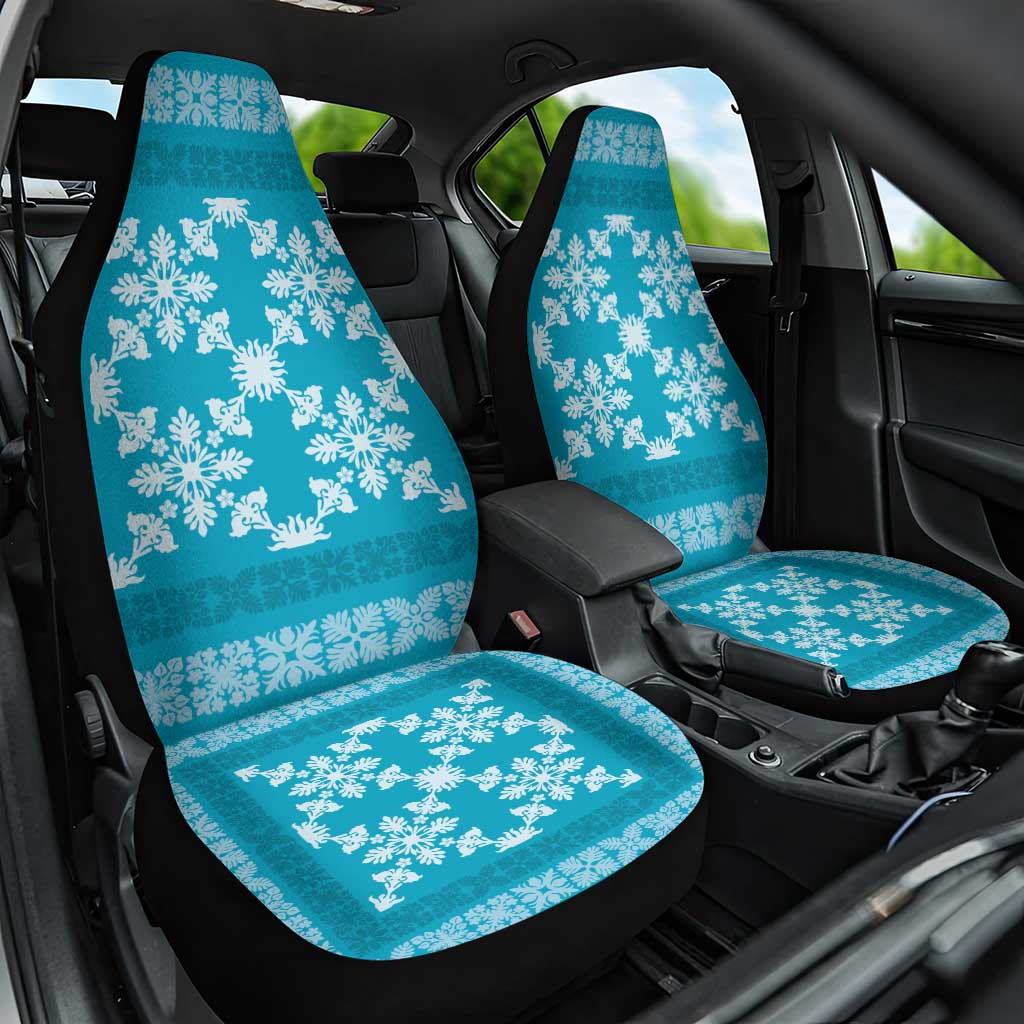 Hawaiian Quilt Pattern Car Seat Cover Teal Hawaii Culture Tropical - Polynesian Pride