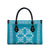 Hawaiian Quilt Pattern Leather Bag Teal Hawaii Culture Tropical - Polynesian Pride