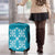 Hawaiian Quilt Pattern Luggage Cover Teal Hawaii Culture Tropical - Polynesian Pride