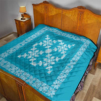 Hawaiian Quilt Pattern Quilt Teal Hawaii Culture Tropical - Polynesian Pride