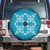 Hawaiian Quilt Pattern Spare Tire Cover Teal Hawaii Culture Tropical - Polynesian Pride