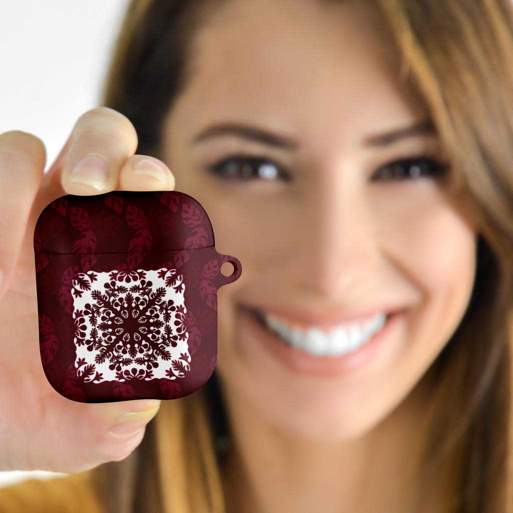 Palm Leaf Quilt Pattern AirPods Case Hawaii Culture Floral - Polynesian Pride