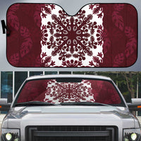 Palm Leaf Quilt Pattern Auto Sun Shade Hawaii Culture Floral - Polynesian Pride