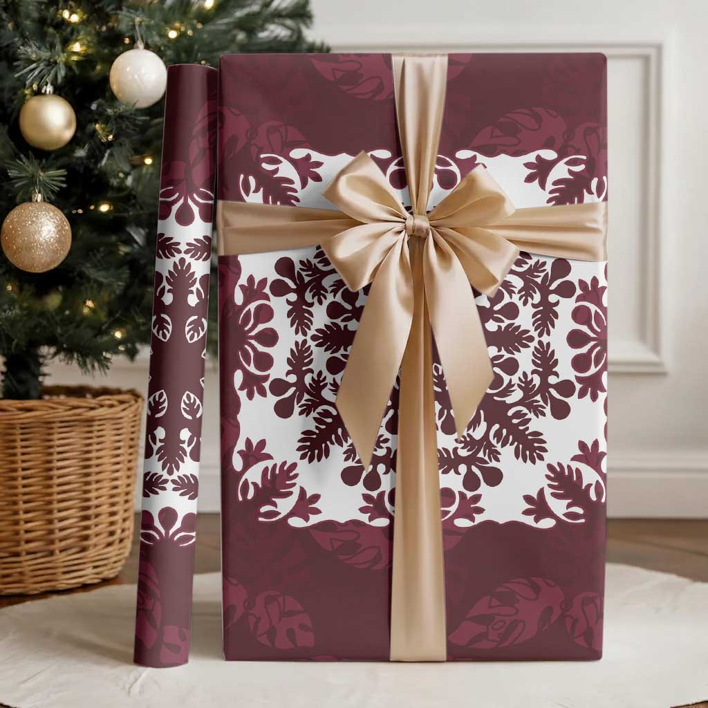 Palm Leaf Quilt Pattern Wrapping Paper Hawaii Culture Floral - Polynesian Pride