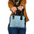 Blue Tropical Floral Palaka Shoulder Handbag Hawaiian Quilt Pattern - Polynesian Pride