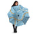 Blue Tropical Floral Palaka Umbrella Hawaiian Quilt Pattern - Polynesian Pride