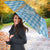 Blue Tropical Floral Palaka Umbrella Hawaiian Quilt Pattern - Polynesian Pride