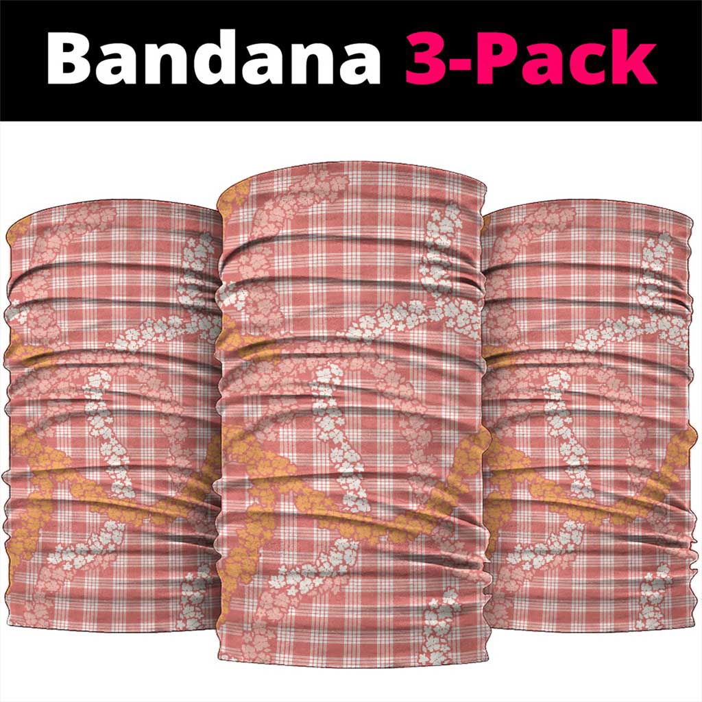 Pink Tropical Floral Palaka Neck Gaiter Hawaiian Quilt Pattern - Polynesian Pride