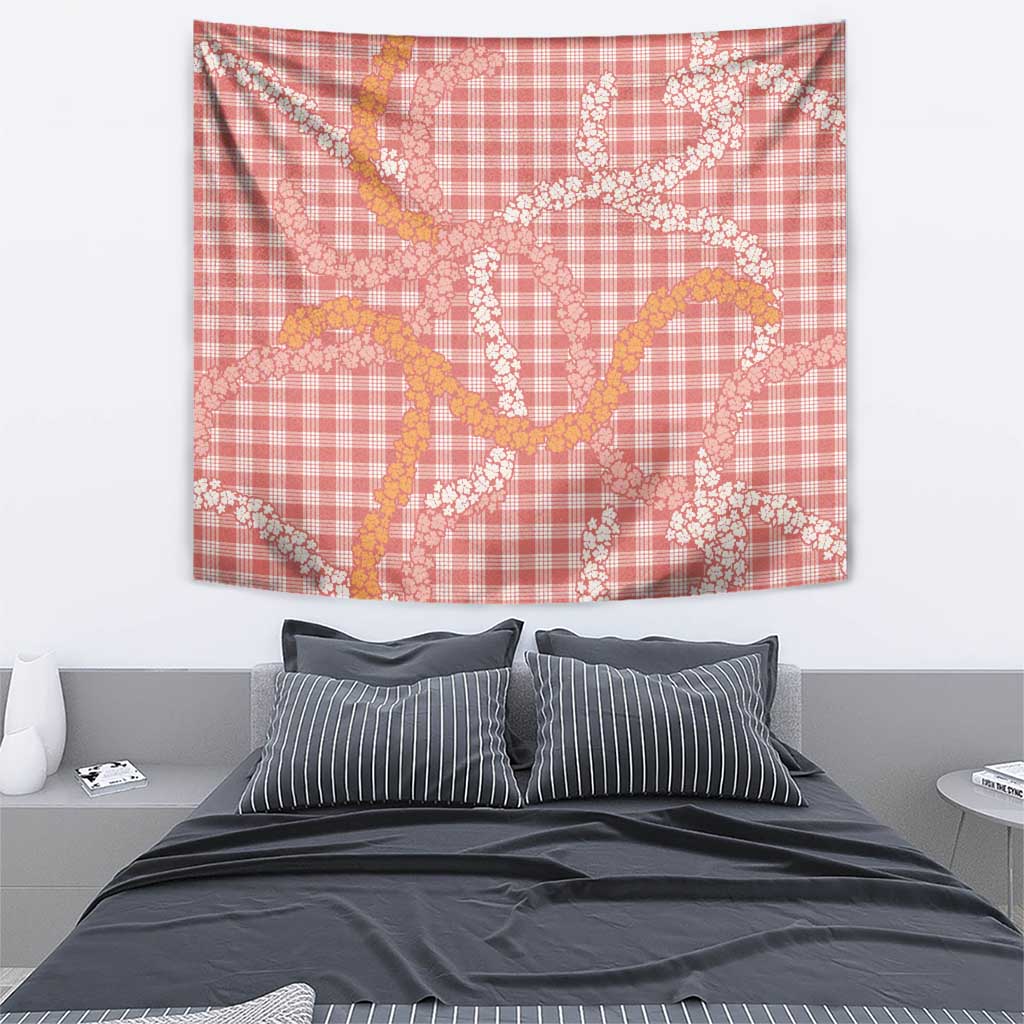 Pink Tropical Floral Palaka Tapestry Hawaiian Quilt Pattern - Polynesian Pride