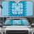 Blue Ulu Palaka Quilt Pattern Auto Sun Shade Hawaii Culture Breadfruit - Polynesian Pride