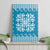 Blue Ulu Palaka Quilt Pattern Canvas Wall Art Hawaii Culture Breadfruit - Polynesian Pride