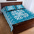 Blue Ulu Palaka Quilt Pattern Quilt Bed Set Hawaii Culture Breadfruit - Polynesian Pride