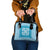 Blue Ulu Palaka Quilt Pattern Shoulder Handbag Hawaii Culture Breadfruit - Polynesian Pride