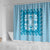 Blue Ulu Palaka Quilt Pattern Shower Curtain Hawaii Culture Breadfruit - Polynesian Pride