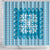 Blue Ulu Palaka Quilt Pattern Shower Curtain Hawaii Culture Breadfruit - Polynesian Pride