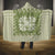 Green Ulu Palaka Quilt Pattern Hooded Blanket Hawaii Culture Breadfruit - Polynesian Pride