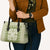 Green Ulu Palaka Quilt Pattern Leather Bag Hawaii Culture Breadfruit - Polynesian Pride
