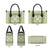 Green Ulu Palaka Quilt Pattern Leather Bag Hawaii Culture Breadfruit - Polynesian Pride