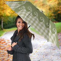 Green Ulu Palaka Quilt Pattern Umbrella Hawaii Culture Breadfruit - Polynesian Pride